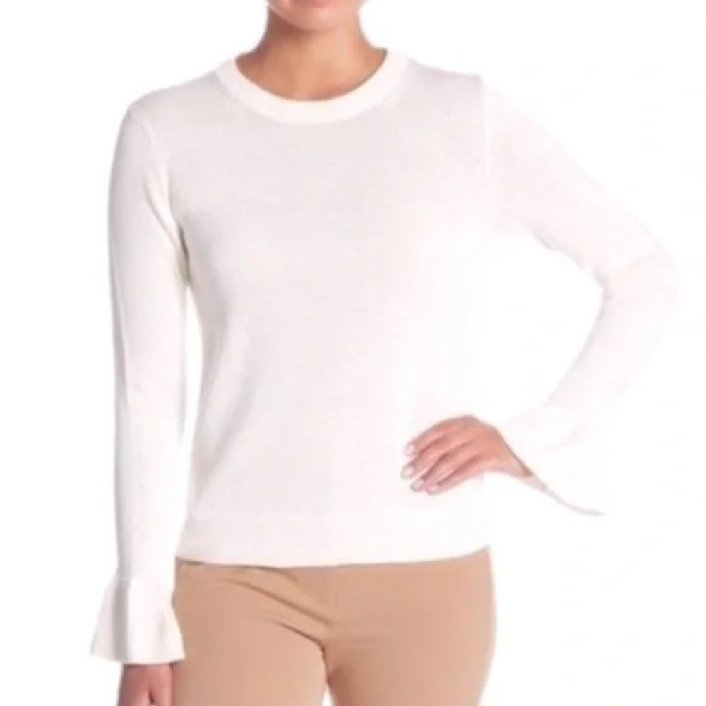 J. Crew ~ Ruffle Cuff Sweater 100% cotton
